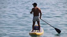 paddleboarding