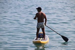 paddleboarding